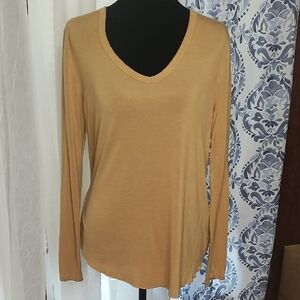 Double Zero Camel Long Sleeve Top